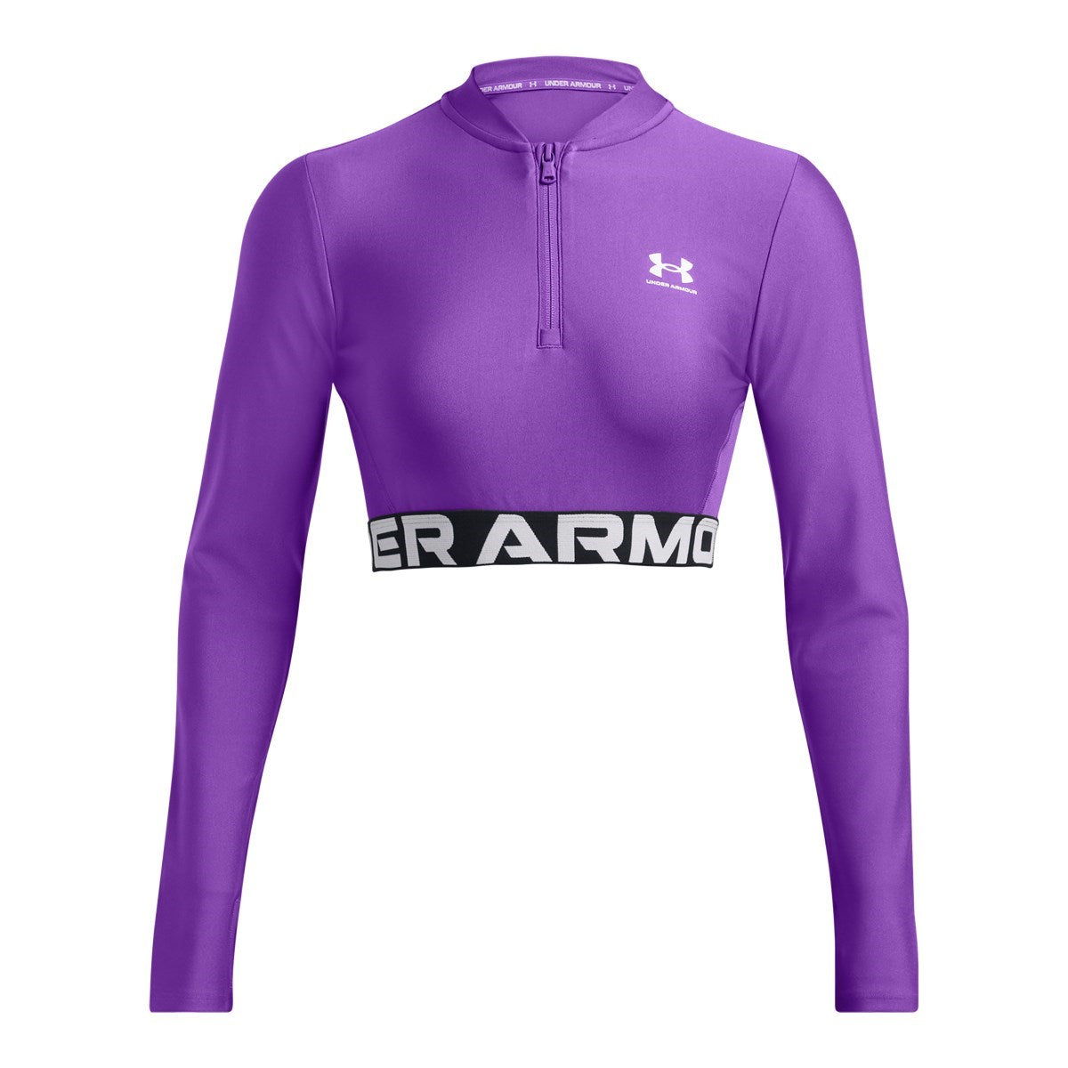 Дамска блуза UA Heatgear Crop RIB 1/4 ZIP LS