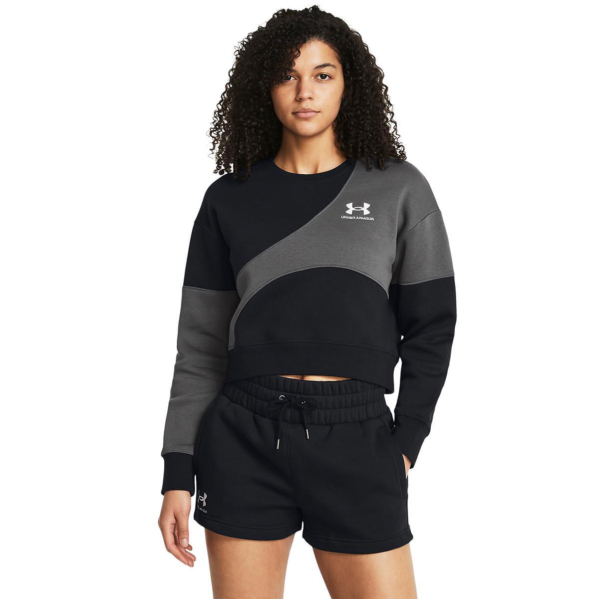 Дамска блуза UA Essential Fleece Crop Crew *
