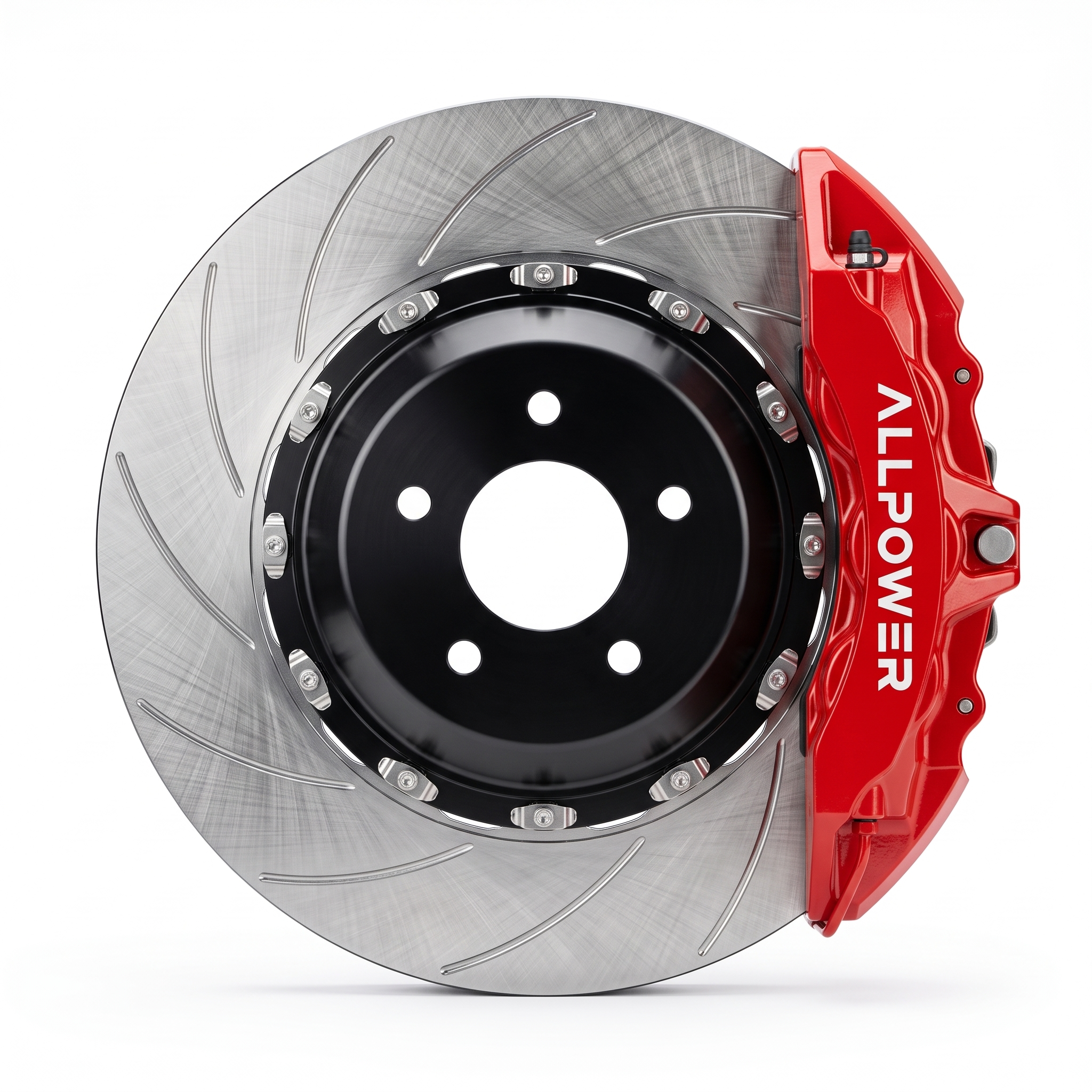 ALLPOWER RACING GT6 — 6-бутален предна спирачен апарат с двусъставен диск, фронтален изглед
