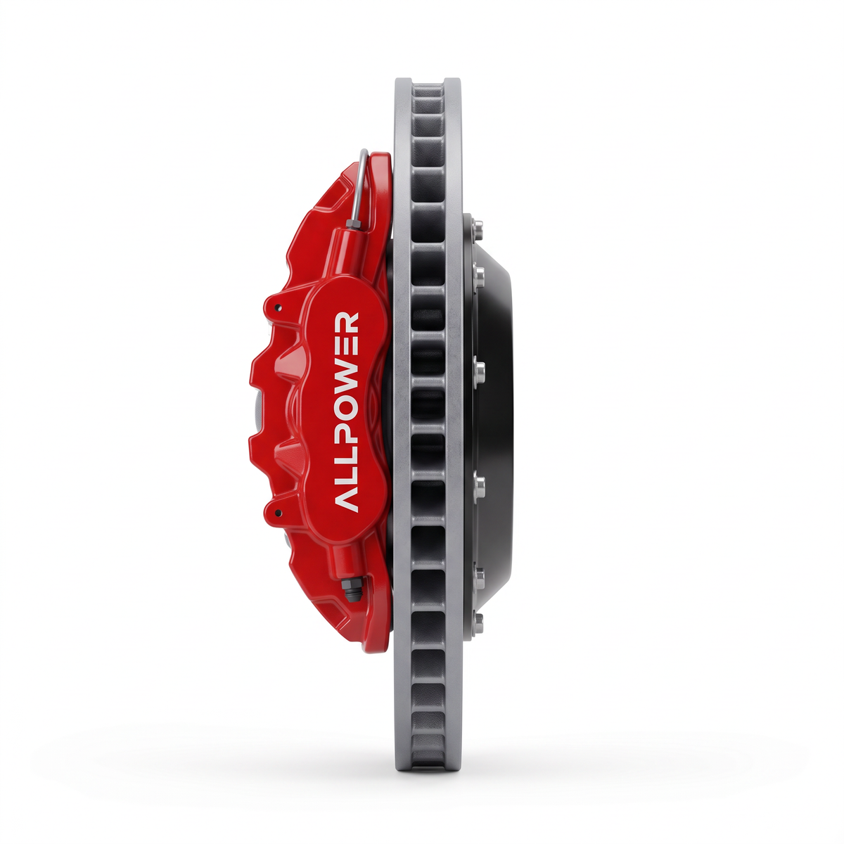 ALLPOWER RACING 8520 — 6-бутален предна спирачен апарат с двусъставен диск, страничен профил