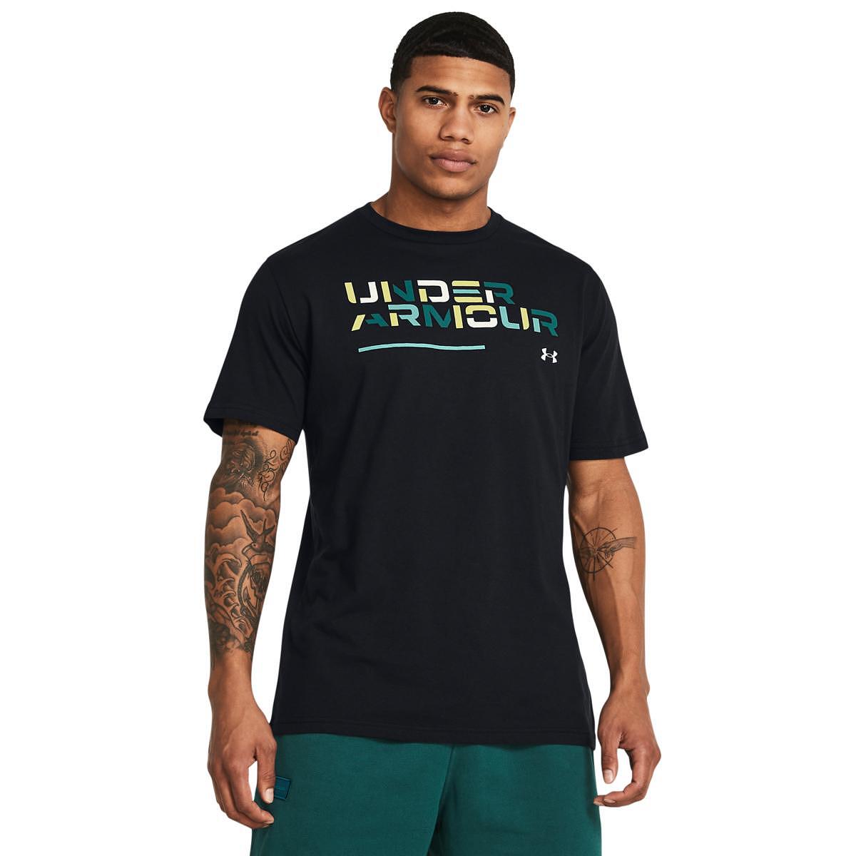 Мъжка тениска UA Colorblock Wordmark SS *