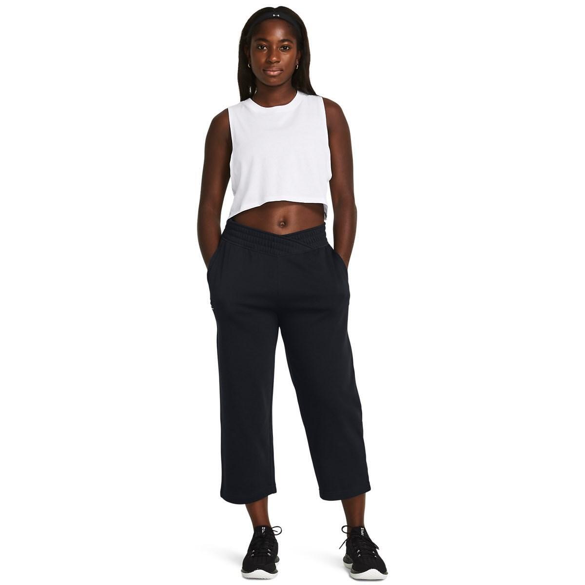 Дамски спортен панталон UA Rival Terry Crop Wide *