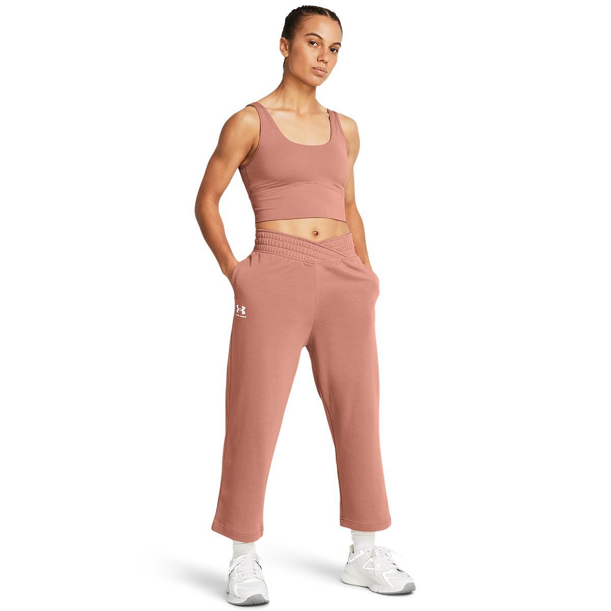 Дамски спортен панталон UA Rival Terry Crop Wide *