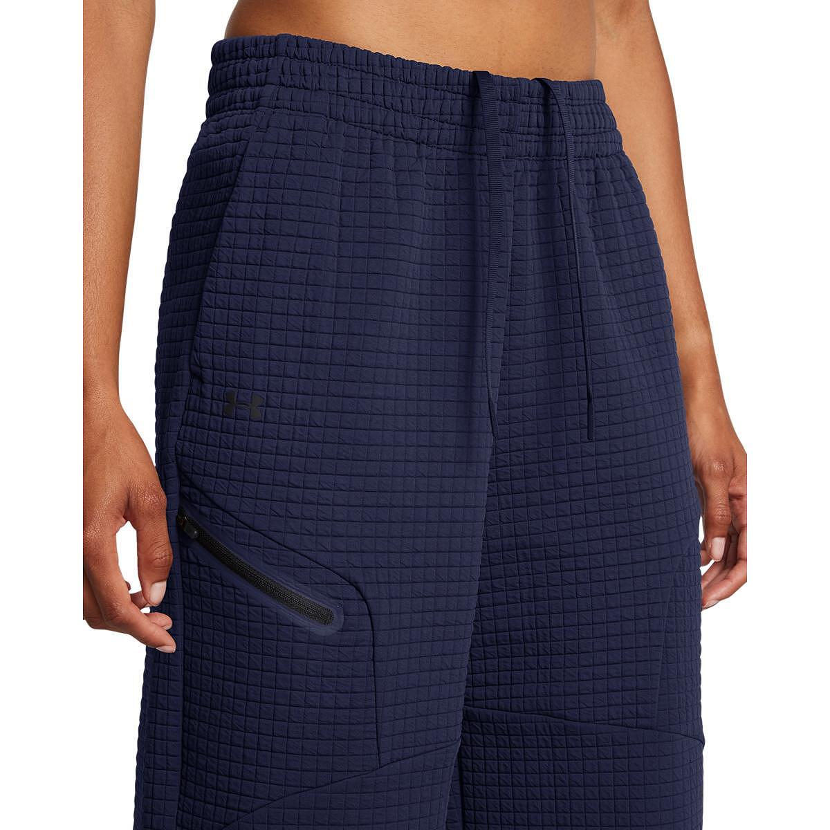Дамски спортен панталон UA Unstoppable Fleece Grid Crop