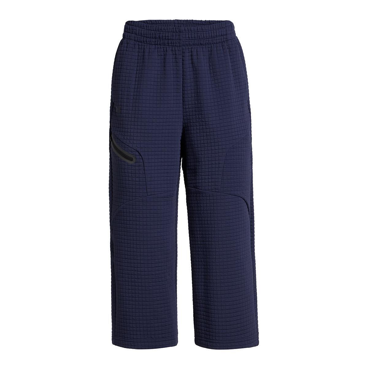 Дамски спортен панталон UA Unstoppable Fleece Grid Crop