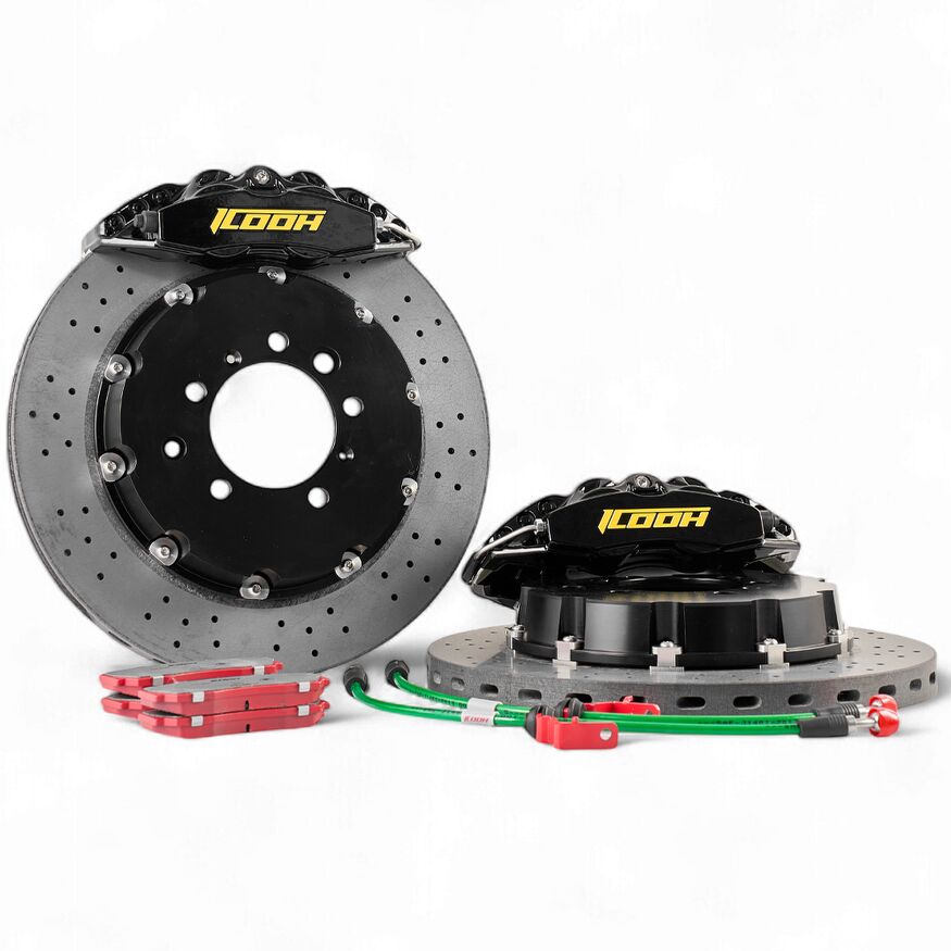 ICOOH D42 — 4-бутален заден Big Brake Kit (Drum-in-Hat ръчна)