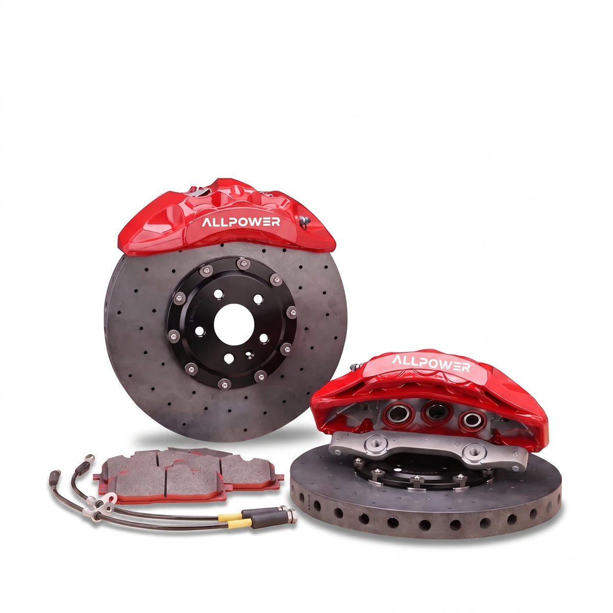 ALLPOWER RACING 8N — 6-бутален преден Big Brake Kit (355–380 mm)
