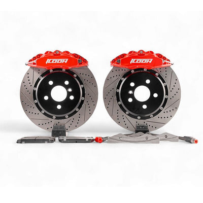 ICOOH D42 — 4-бутален заден Big Brake Kit (Drum-in-Hat ръчна)