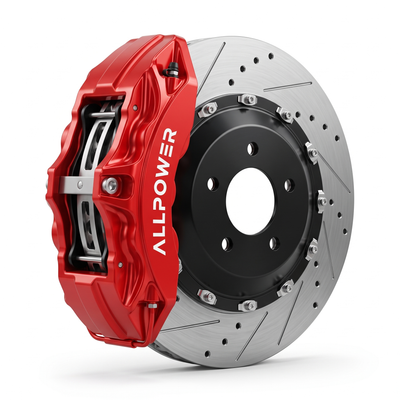 ALLPOWER RACING GT6 — 6-бутален предна спирачен апарат с двусъставен диск, изглед 3/4