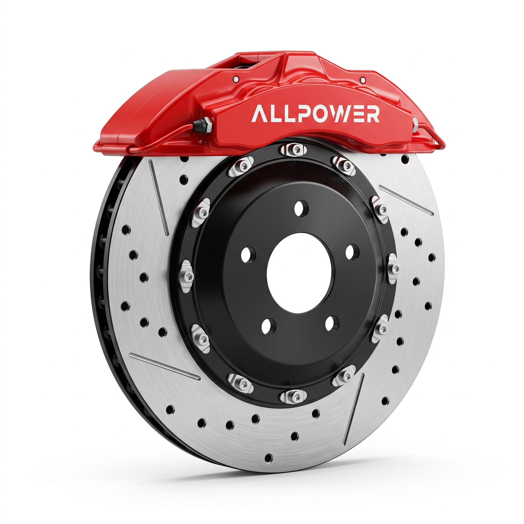 ALLPOWER RACING BM4 — 4-бутален задна спирачен апарат с двусъставен диск, изглед 3/4