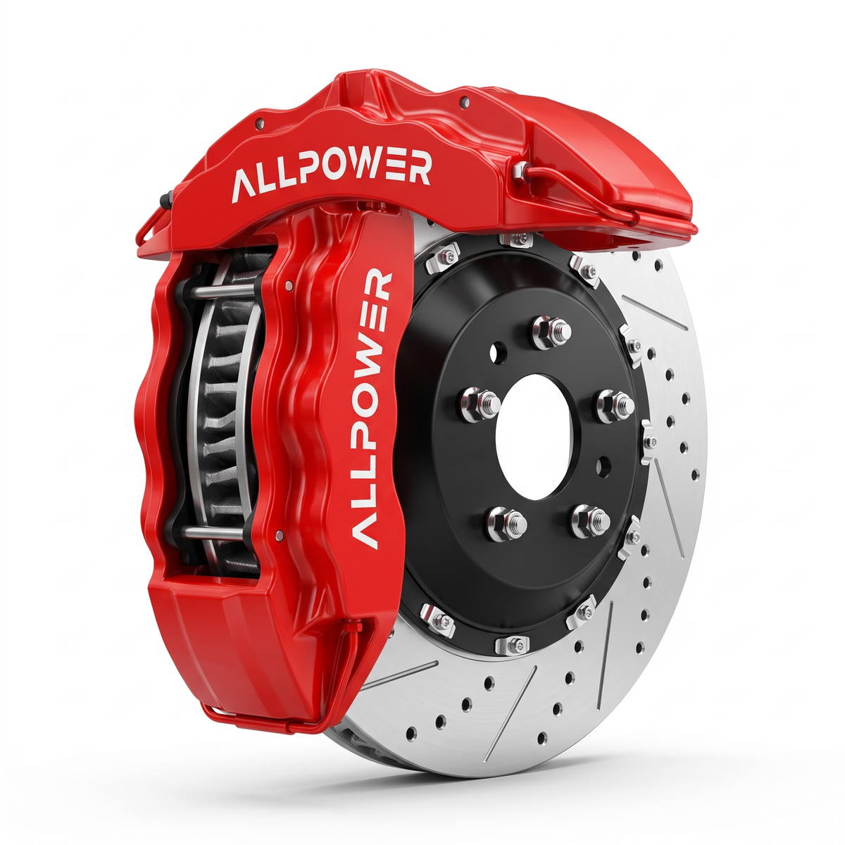 ALLPOWER RACING G63S — 6-бутален предна спирачен апарат с двусъставен диск, страничен профил