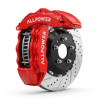 ALLPOWER RACING G63S — 6-бутален предна спирачен апарат с двусъставен диск, страничен профил