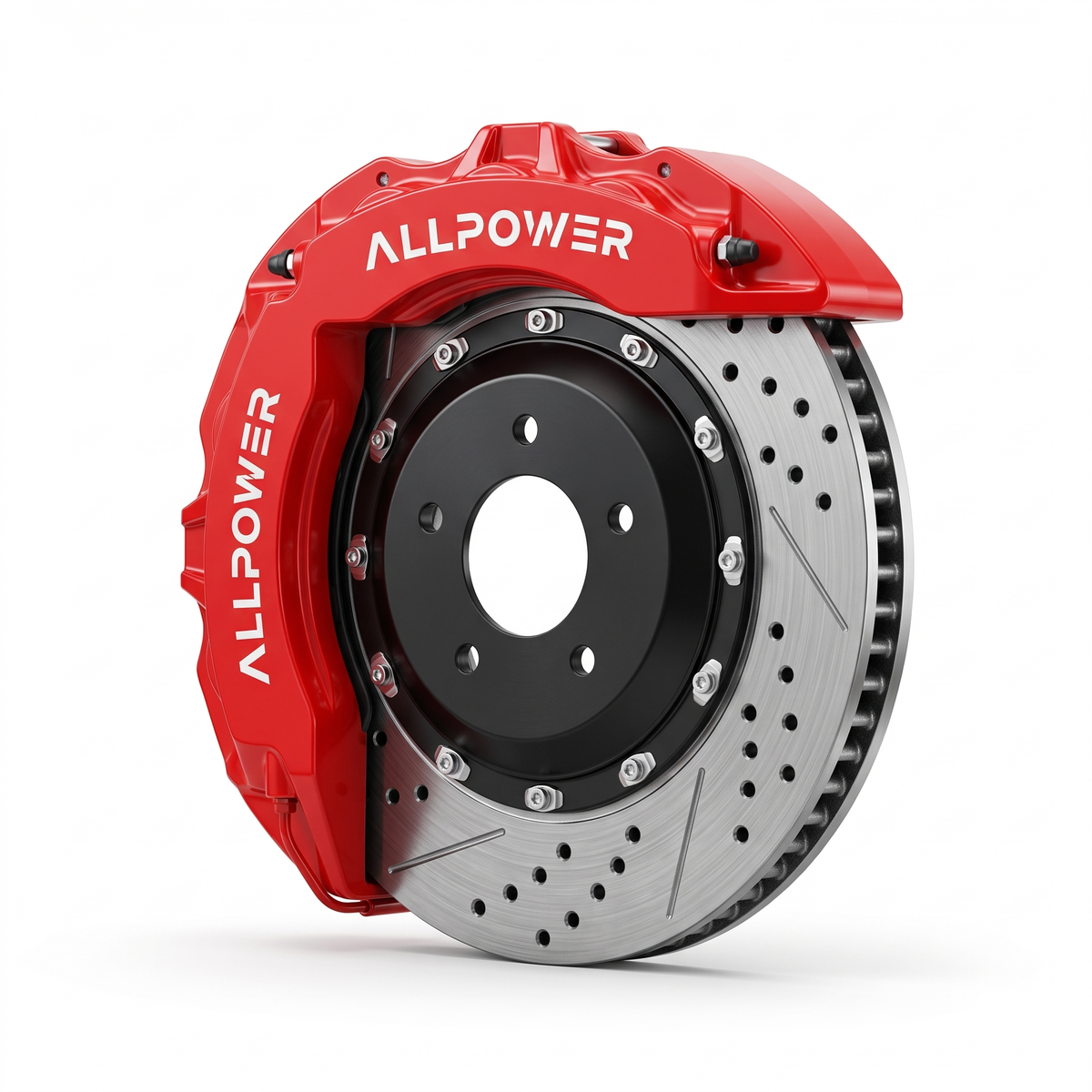 ALLPOWER RACING MB6 — 6-бутален предна спирачен апарат с двусъставен диск, страничен профил