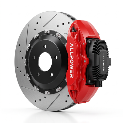ALLPOWER RACING DT48 — 4-бутален задна спирачен апарат с двусъставен диск, страничен профил