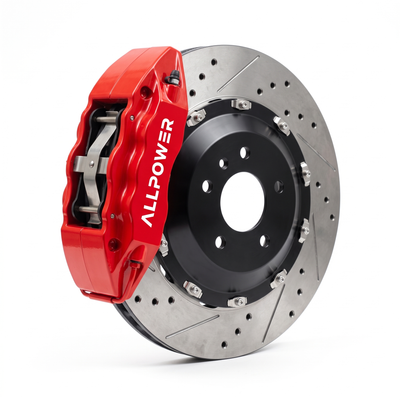 ALLPOWER RACING 5200 — 4-бутален предна спирачен апарат с двусъставен диск, изглед 3/4