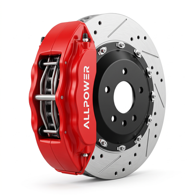 ALLPOWER RACING END670 — 6-бутален предна спирачен апарат с двусъставен диск, страничен профил