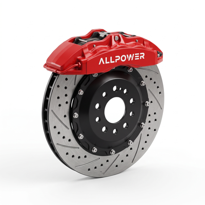 ALLPOWER RACING 7600R — 4-бутален задна спирачен апарат с двусъставен диск, изглед 3/4