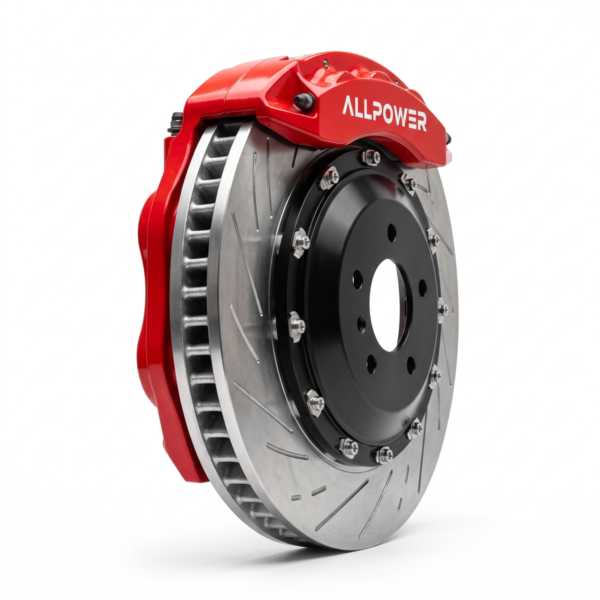 ALLPOWER RACING F50 — 4-бутален предна спирачен апарат с двусъставен диск, страничен профил