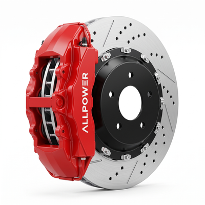 ALLPOWER RACING GT8 — 8-бутален предна спирачен апарат с двусъставен диск, страничен профил