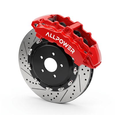 ALLPOWER RACING GT8 — 8-бутален предна спирачен апарат с двусъставен диск, изглед 3/4