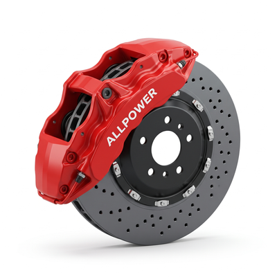 ALLPOWER RACING 10N — 10-бутален предна спирачен апарат с двусъставен диск, изглед 3/4