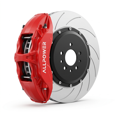 ALLPOWER RACING 9N — 6-бутален предна спирачен апарат с двусъставен диск, страничен профил