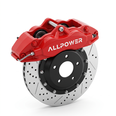 ALLPOWER RACING 9200 — 4-бутален предна спирачен апарат с двусъставен диск, изглед 3/4