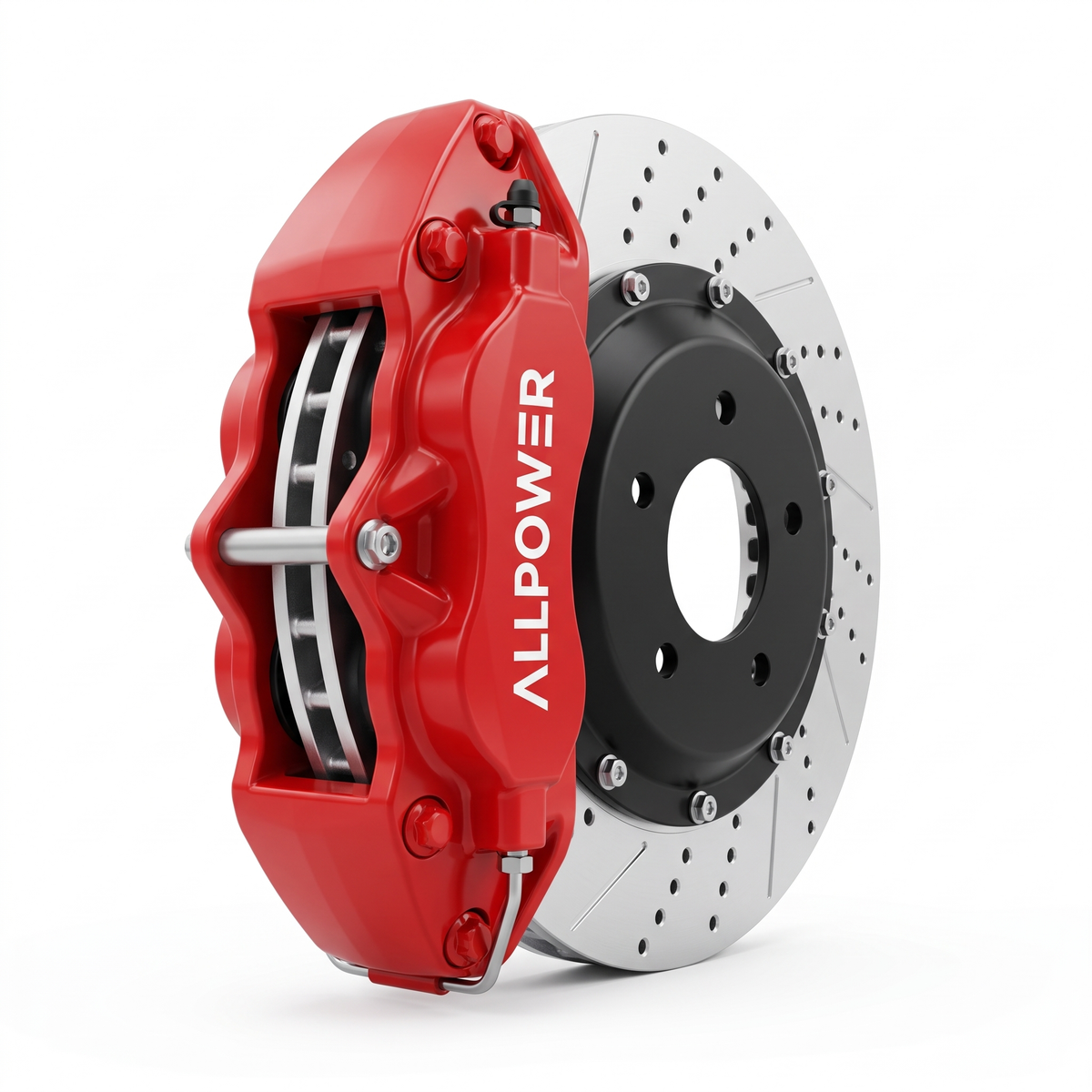 ALLPOWER RACING 9200 — 4-бутален предна спирачен апарат с двусъставен диск, страничен профил