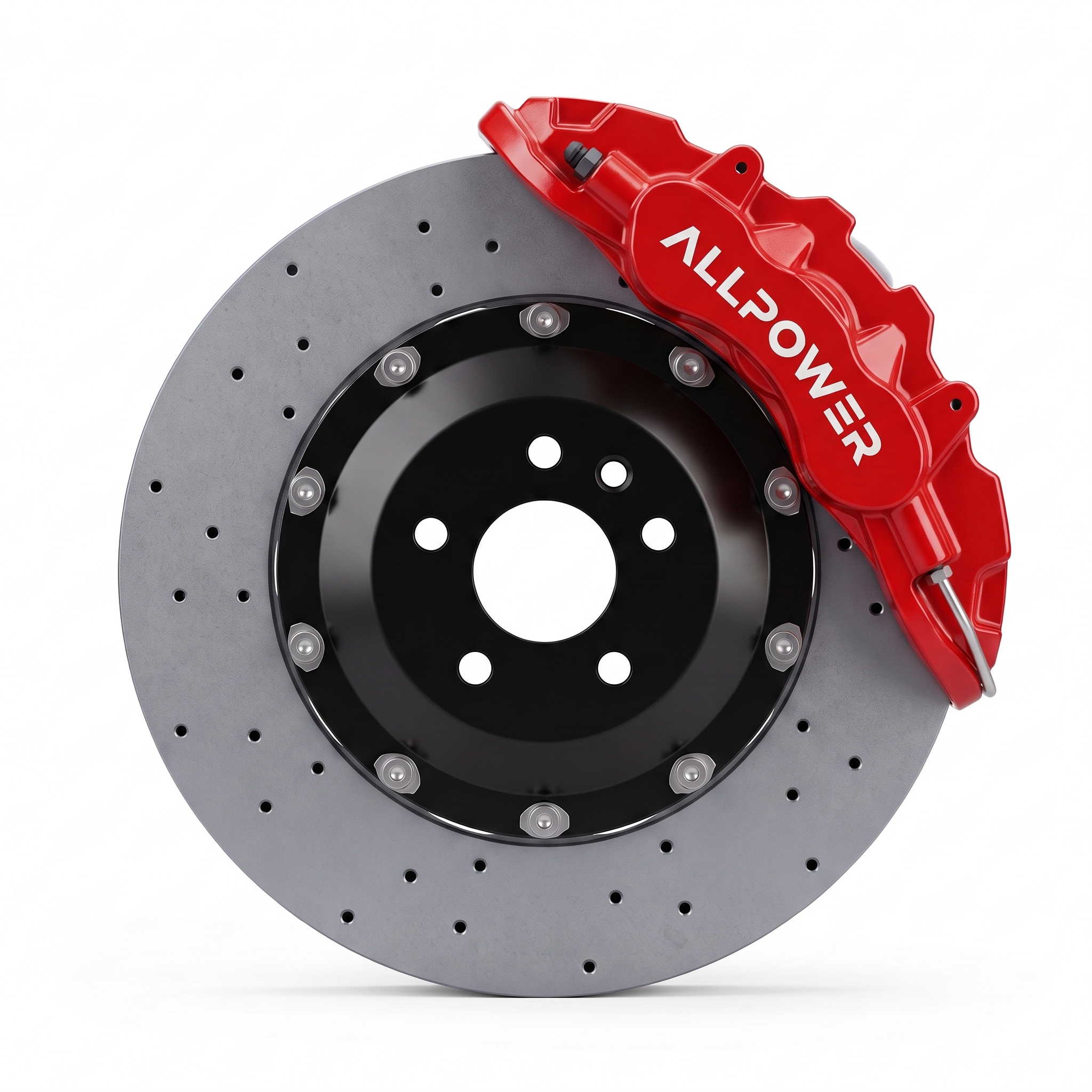 ALLPOWER RACING 8520 — 6-бутален предна спирачен апарат с двусъставен диск, изглед 3/4
