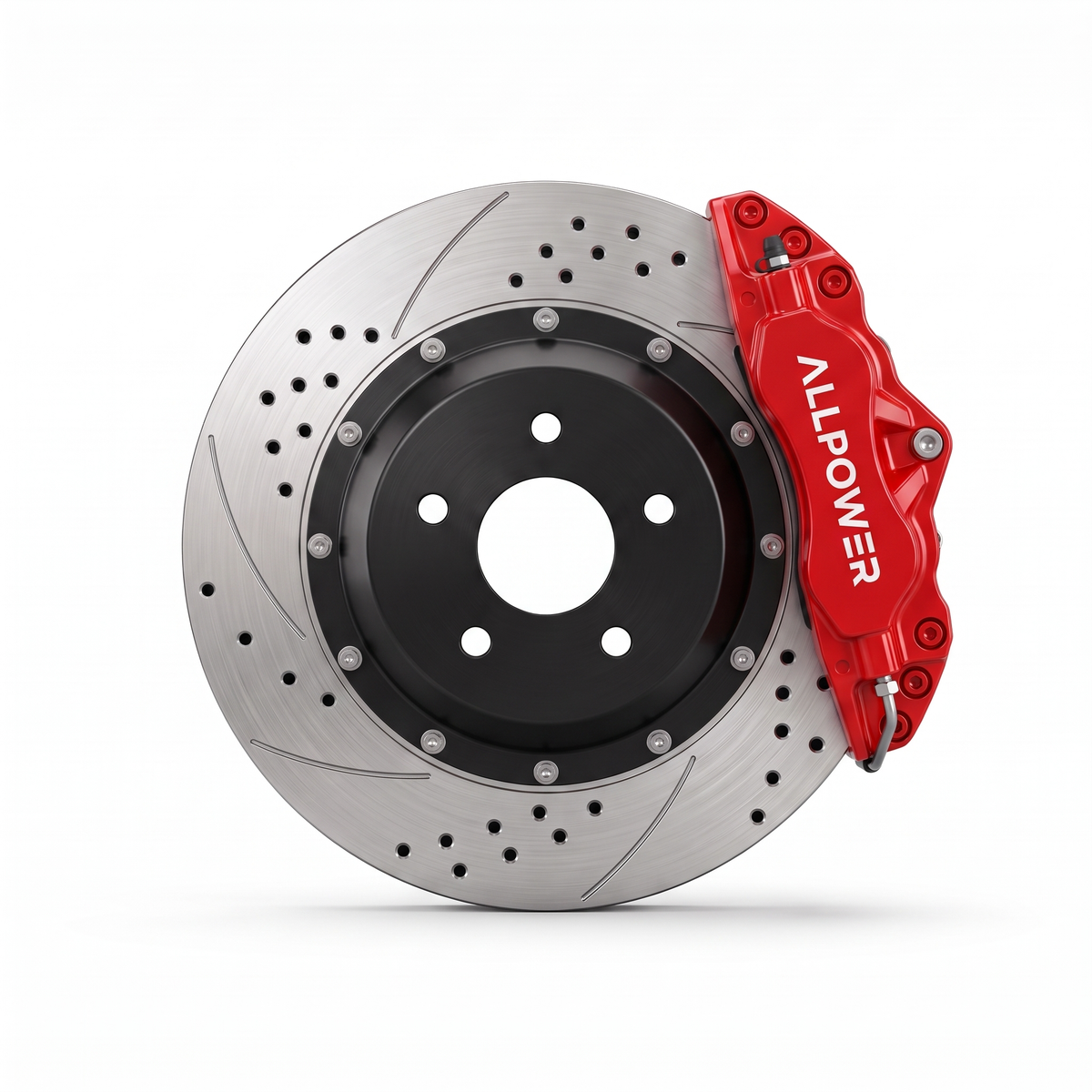 ALLPOWER RACING 9202 — 4-бутален задна спирачен апарат с двусъставен диск, изглед 3/4