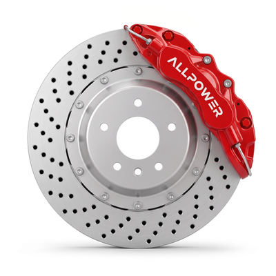 ALLPOWER RACING 9040 — 6-бутален предна спирачен апарат с двусъставен диск, изглед 3/4