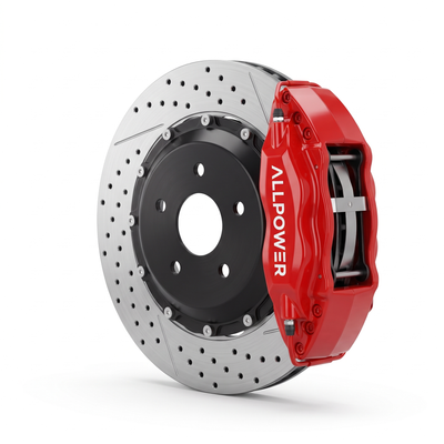 ALLPOWER RACING V4 — 4-бутален задна спирачен апарат с двусъставен диск, страничен профил