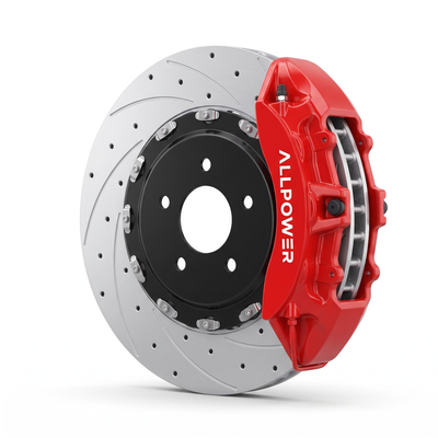 ALLPOWER RACING V6 — 6-бутален предна спирачен апарат с двусъставен диск, страничен профил