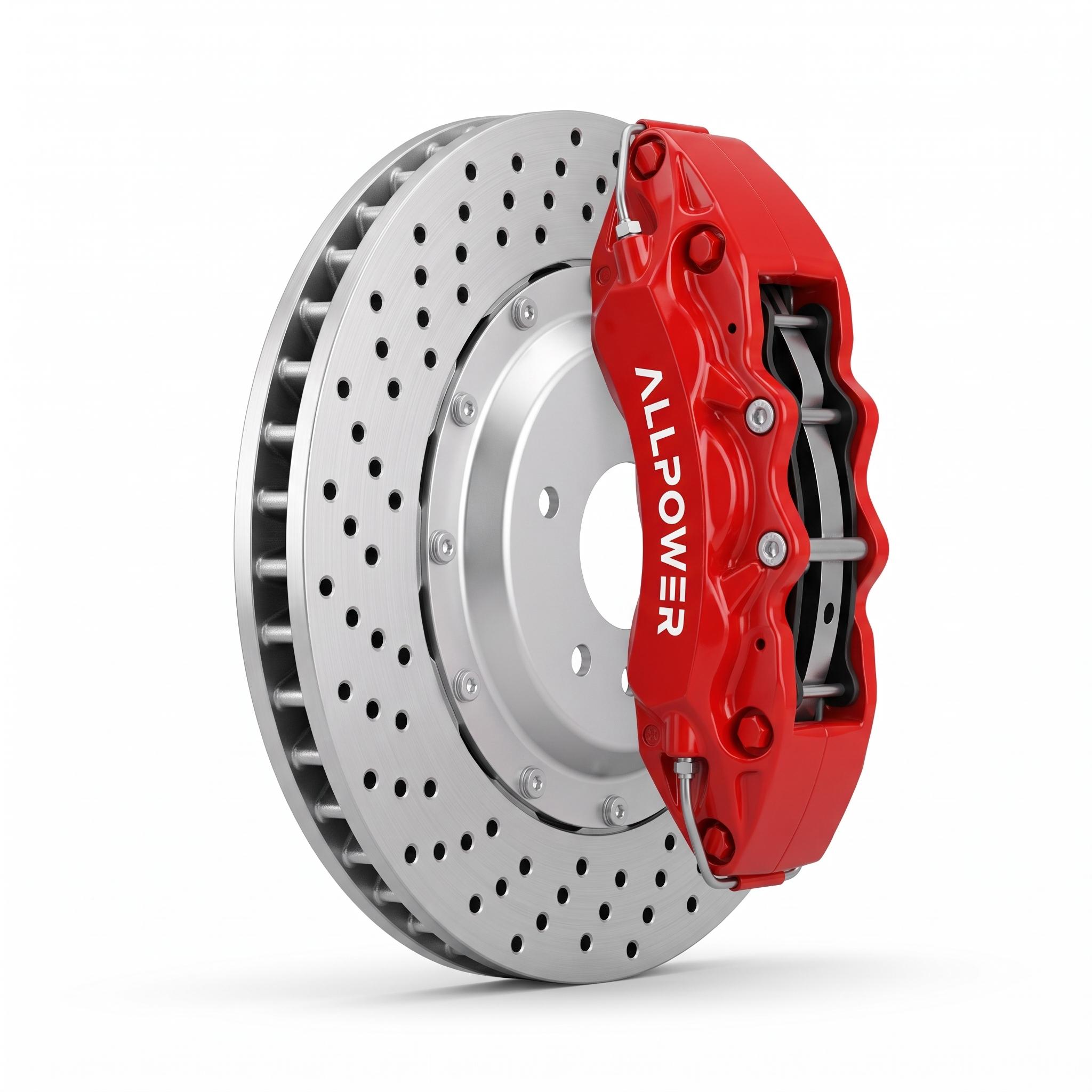 ALLPOWER RACING 9040 — 6-бутален предна спирачен апарат с двусъставен диск, страничен профил