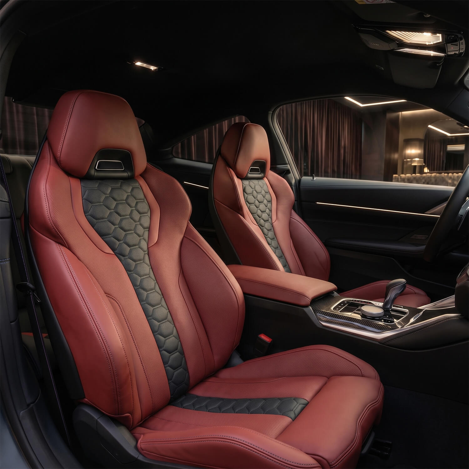 ALLPOWER BMW M Performance – Custom Red Leather Sport Seat Upgrade