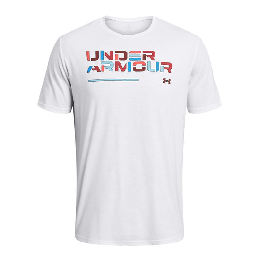 Мъжка тениска UA Colorblock Wordmark SS *