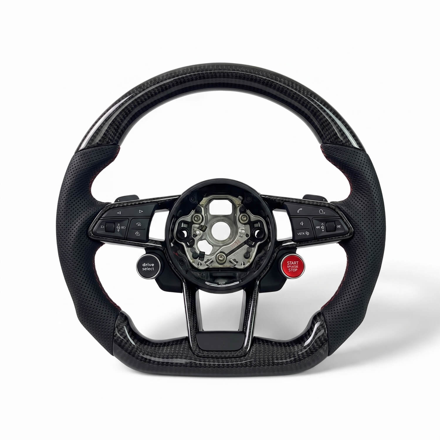 ALLPOWER S-Line Performance – Карбонов волан с Alcantara и Start Button за Audi